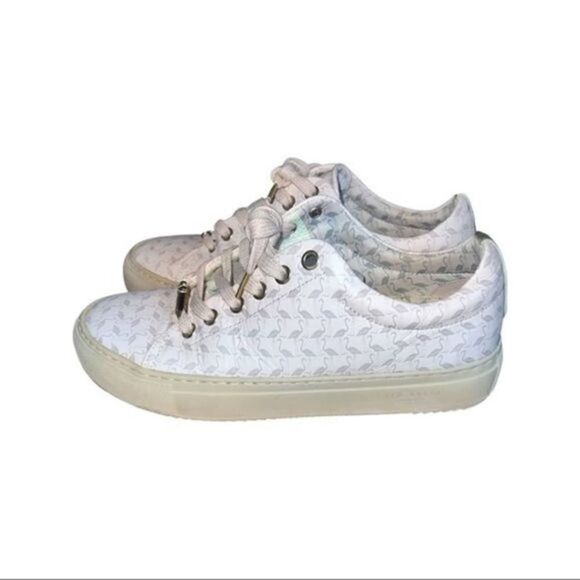 Ted baker pink motif flamingo sneakers size 39 - Picture 6 of 13